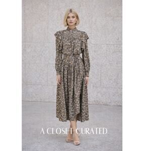 Ulla Johnson Long Sleeve Midi Dress 4 NEW